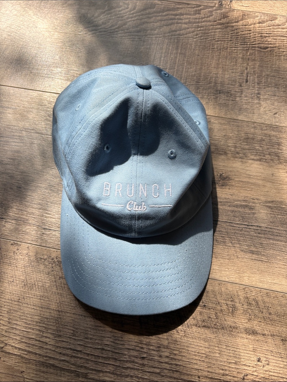 Brunch Club Embroidered Baseball Cap - Dusty Blue